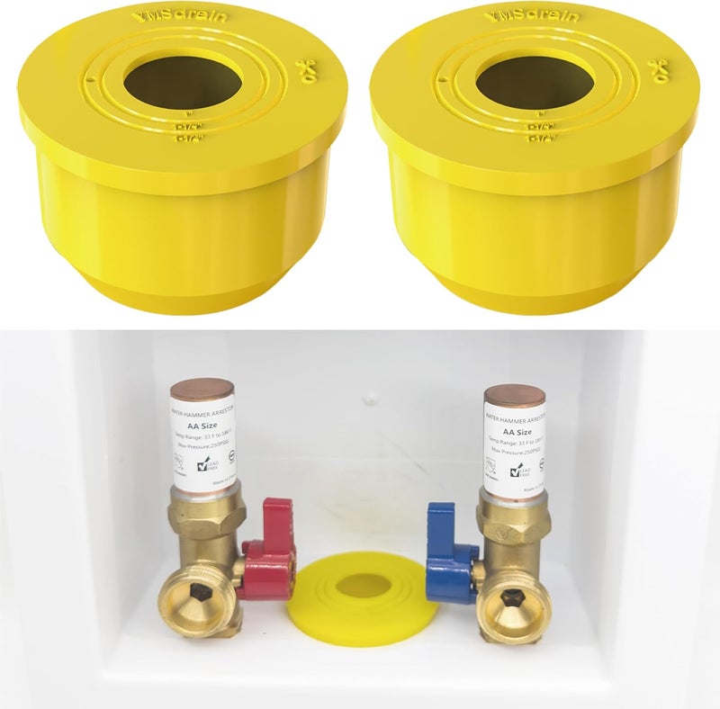 YMSDrain YMS Washing Machine Drain Outlet Plug, Silicone Sealing Plug for 1" ~ 1 1/2" Inlet Pipe, Durable & Easy to Install, Sewer Seal Coupler for Washing Machine Box (2" Outlet) - Image 1